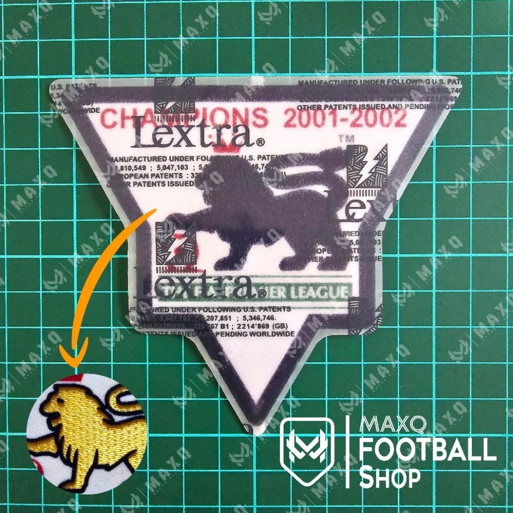 PATCH JERSEY LIGA INGGRIS PREMIER GOLD CHAMPIONS 2001/2002 ARSENAL