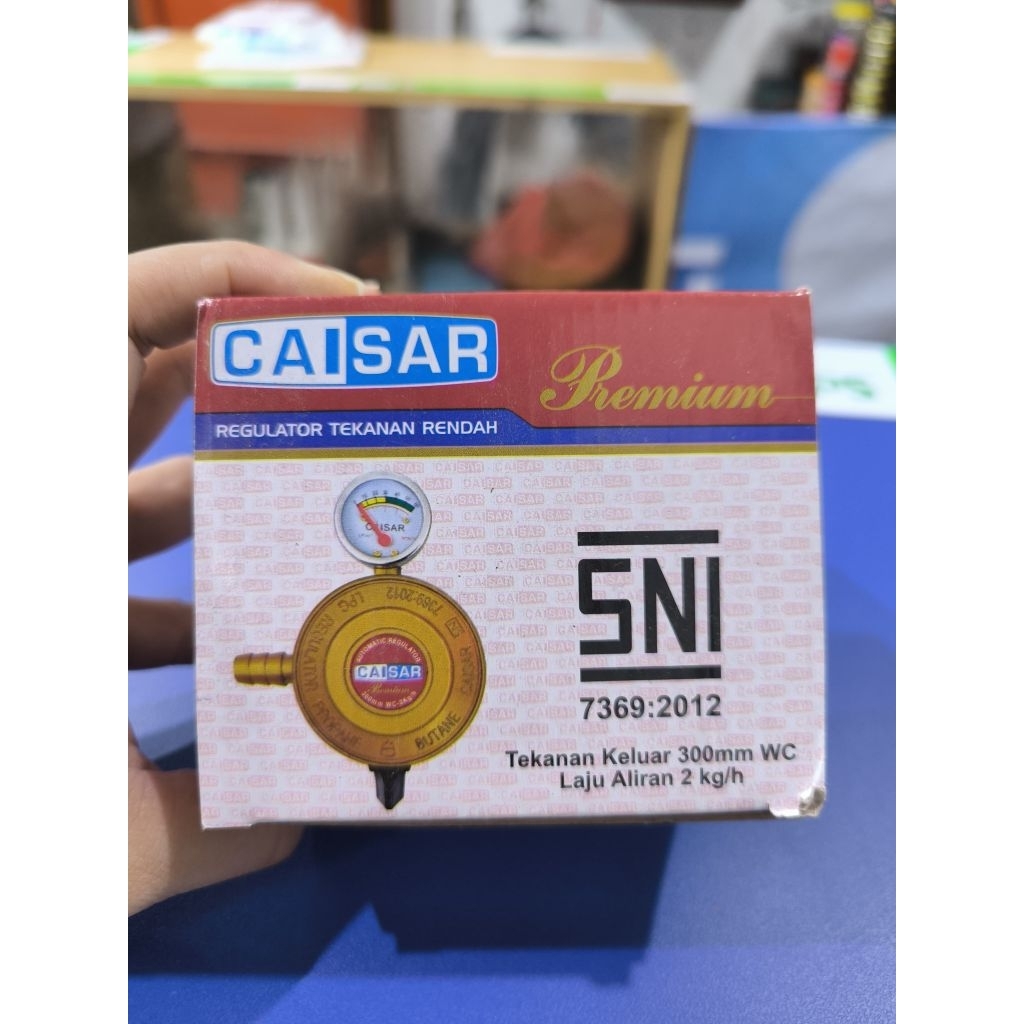 CAISAR REGULATOR GAS LPG + INDIKATOR METER CAISAR GOLD PREMIUM
