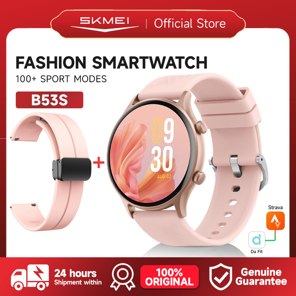 SKMEI Smart watch B53S Wanita Pria Panggilan Bluetooth, Cek Tekanan Darah & Oksigen Anti Air IP67 Ta