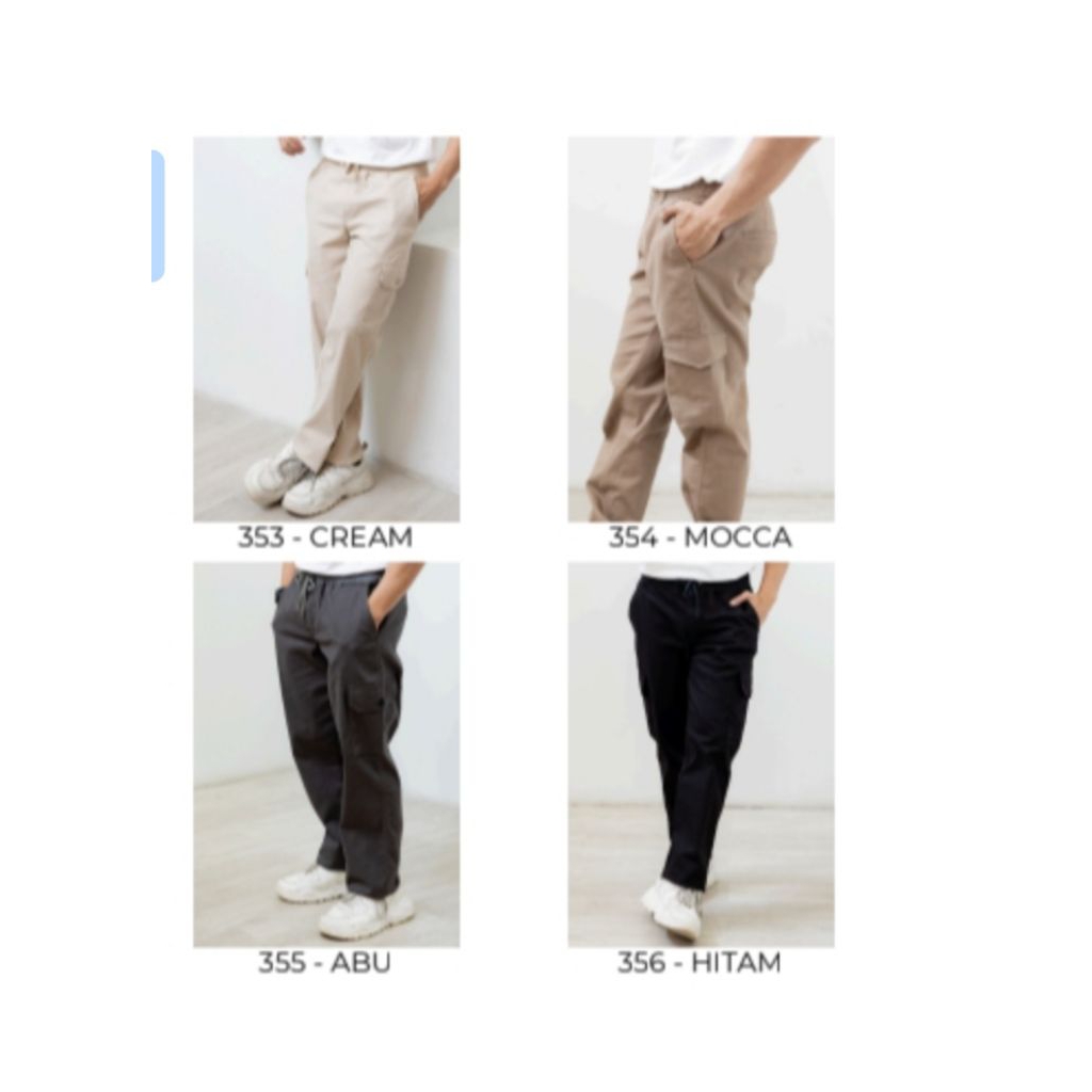 celana panjang chinos pria pinggang karet