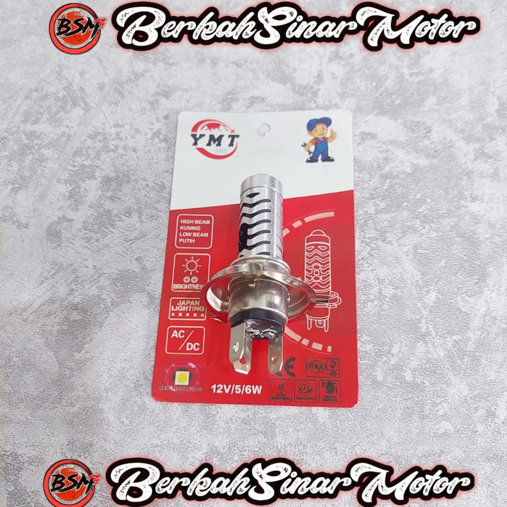 lampu depan laser led H4 YMT lampu led utama laser H4 Yamamoto bohlamp h4 led laser universal 3 kaki