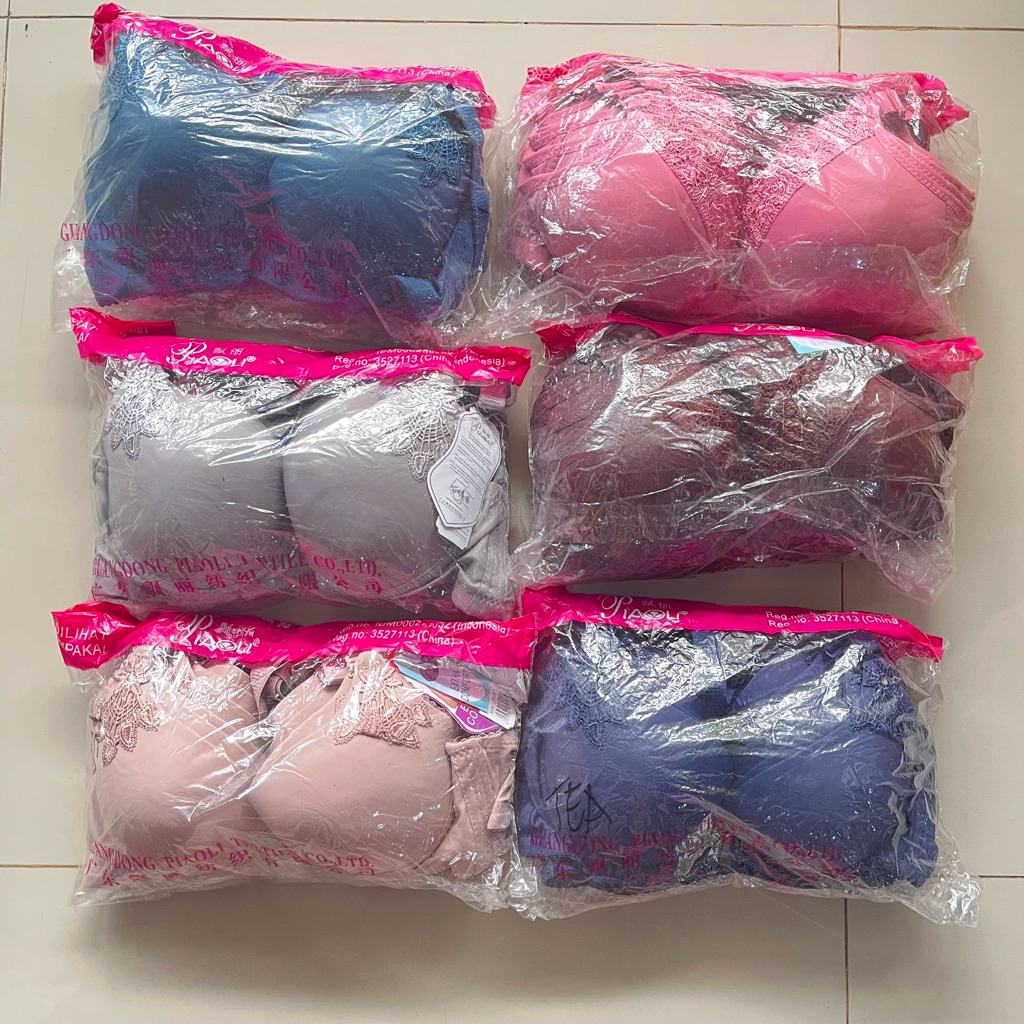 (GROSIR )1 Lusin (6 PC) bRA/BH PIAOLI/ bra Busa Piaoli/ Bra busa elegant
