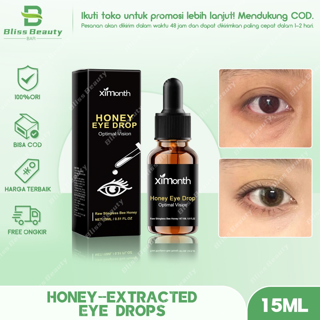 Ximonth Honey Eye Drop 15ml Tetes Mata Ekstrak Madu Menutrisi Secara Mendalam Raw Stingless Bee Hone