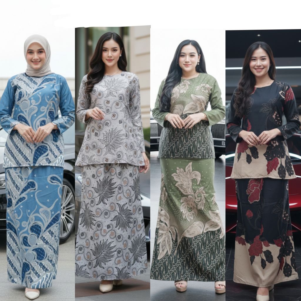 MEGA - BAJU KURUNG WANITA MELAYU TERBARU SETELAN BATIK WANITA MODERN 2022 BAJU KURUNG MALAYSIA 2022 
