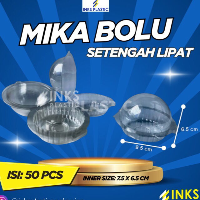 MIKA BOX BOLU SETENGAH LIPAT MIKA CUPCAKE MUFFIN BULAT