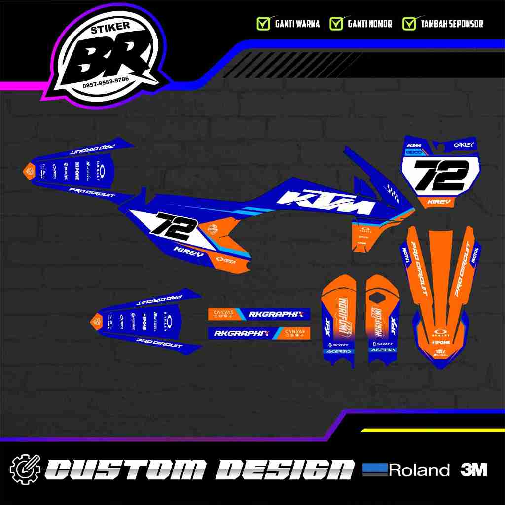 DECAL STIKER KTM 85 2020 - KTM 250 2017 - KTM 250 2020-2022 - KTM 85 2014-2016 - PREMIUM FULLBODY CU