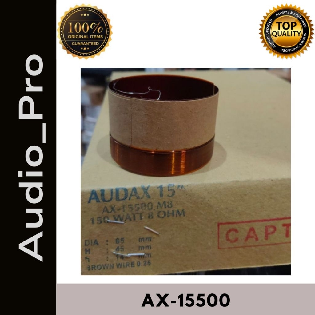 Spul Voice Coil Spul Speaker Capton 15inch Audax 15500 Diameter 65mm
