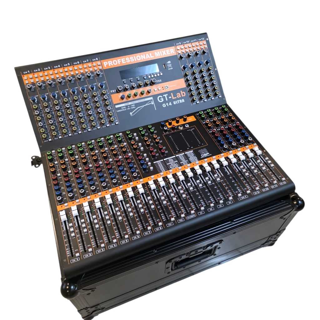 Mixer Audio GT-Lab G14 ULTRA GT-Lab G14 ultra Original By RDW 14 Chanel plus Hardcase mixer double E