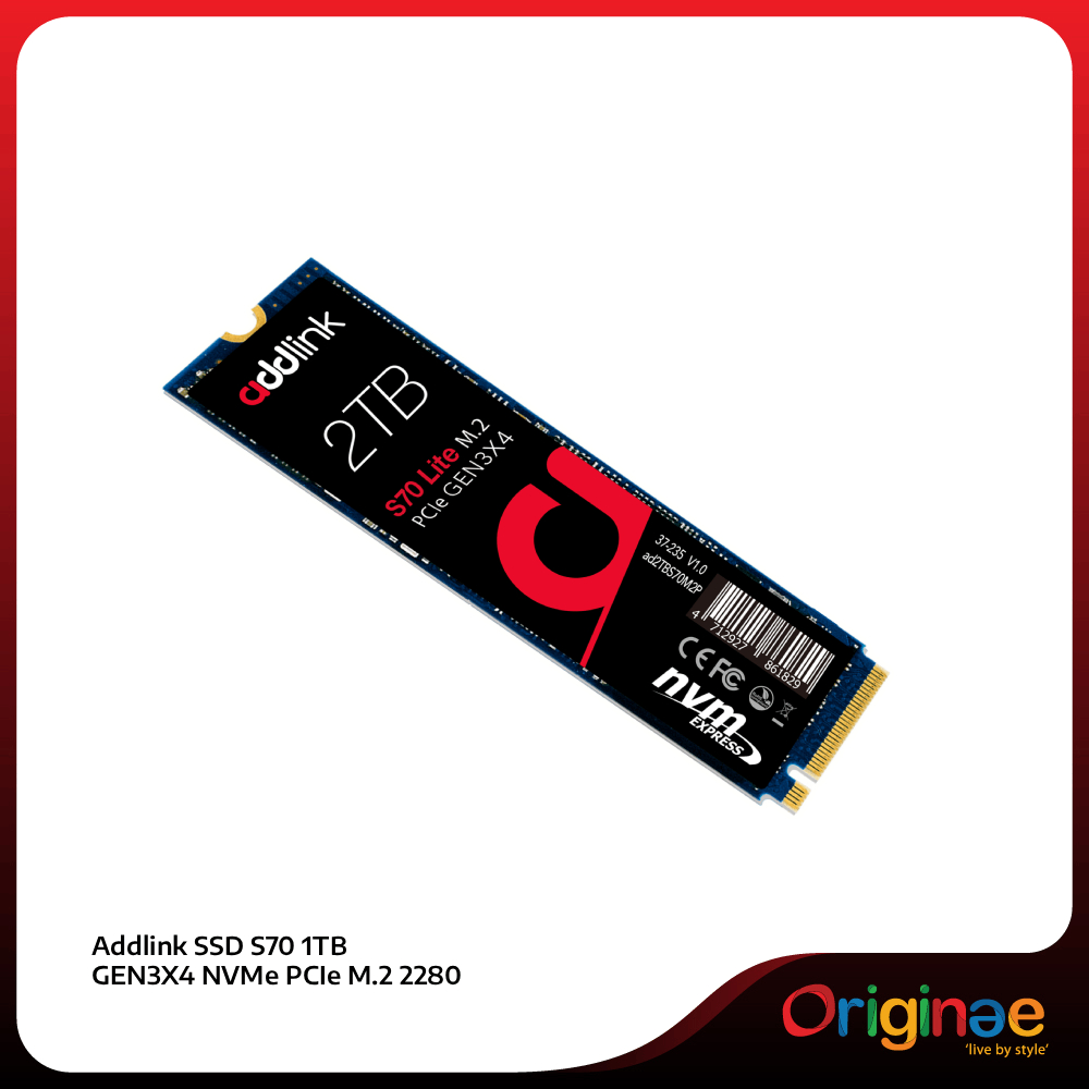 Addlink SSD S70 1TB GEN3X4 NVMe PCIe M.2 2280 Internal SSD