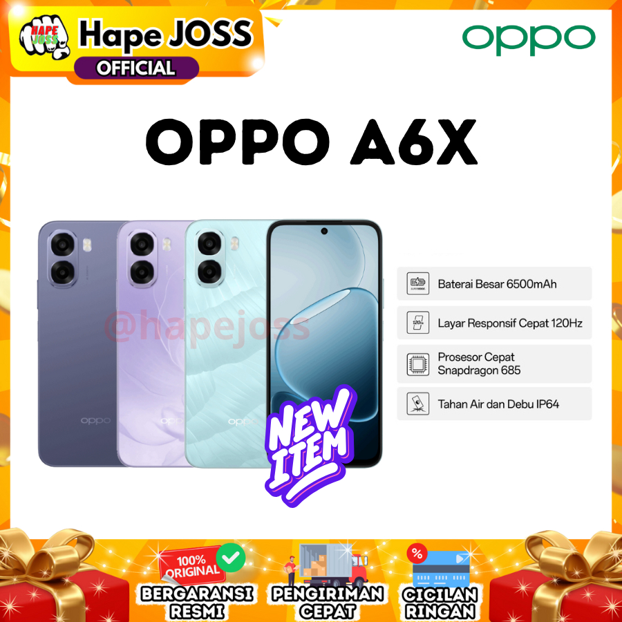 Oppo A6x 4/64GB Garansi Resmi Indonesia