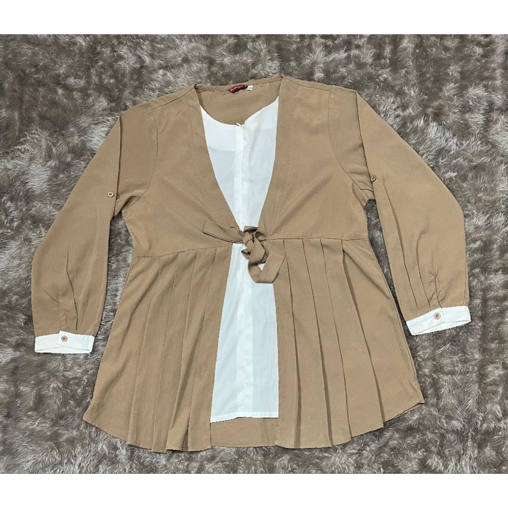 Atasan wanita 1set daleman putih /Tunik / Outfit wanita Preloved