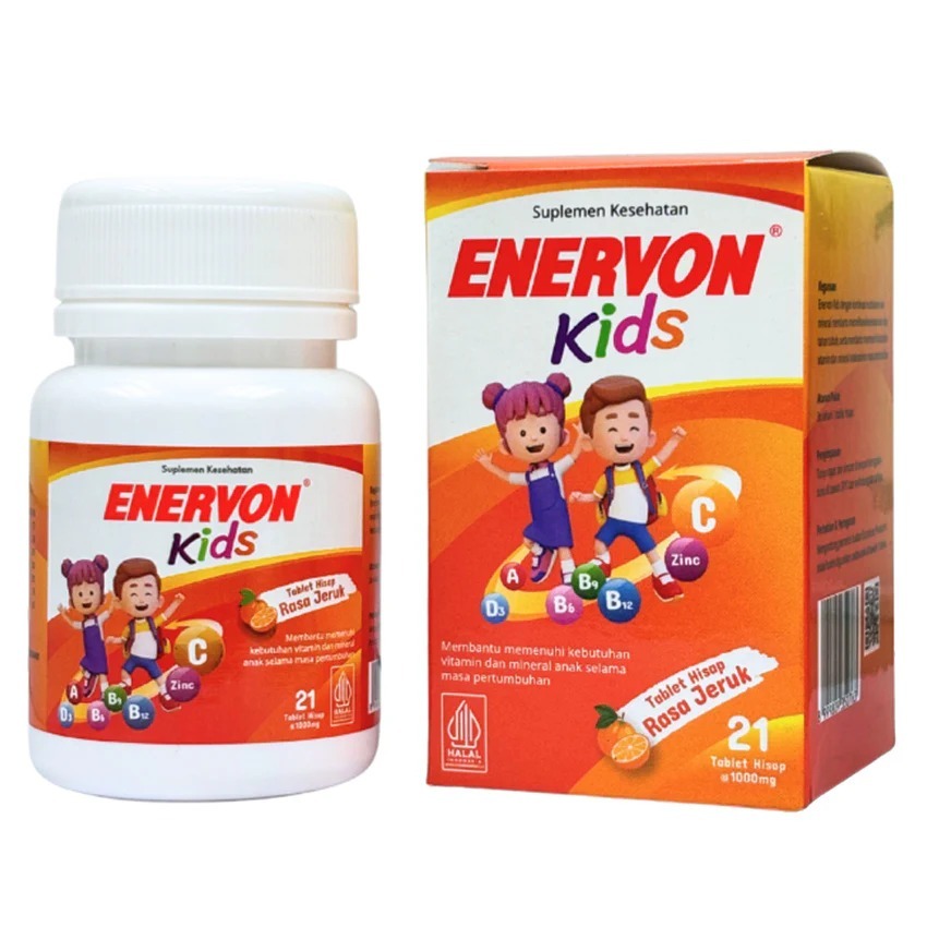 ENERVON C KIDS TABLET HISAP JERUK ISI 21 TABLET SUPLEMEN KESEHATAN ANAK