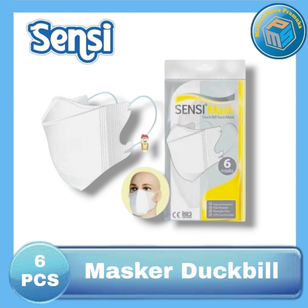 Masker Medis Sensi Duckbill isi 6pcs   Sensi Duckbill Mask Masker Medis Sensi