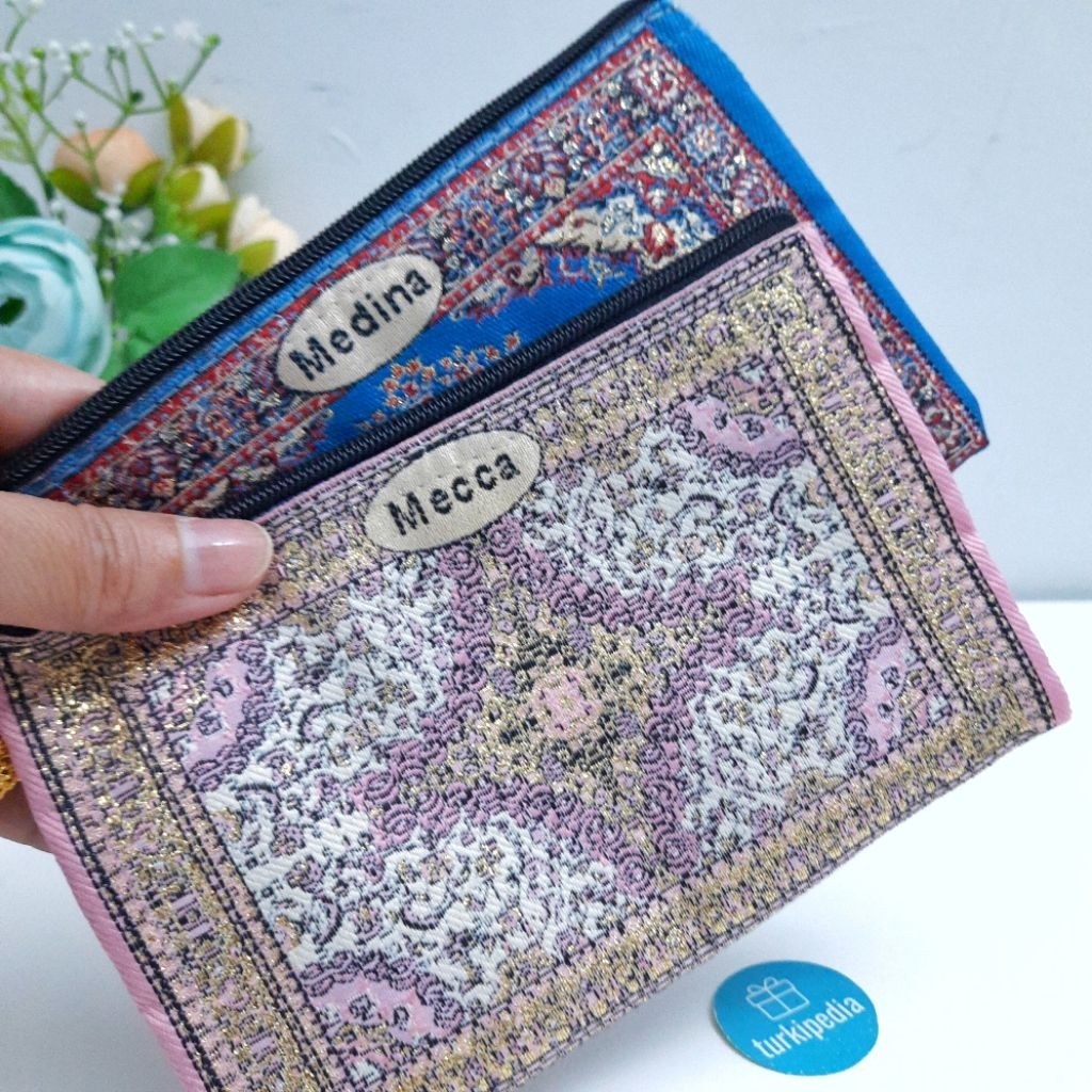 DOMPET KOIN MEKAH MADINAH 15x10 cm Oleh Oleh Haji Umroh Asli Buatan Turki | Dompet Turki | Pouch Tur