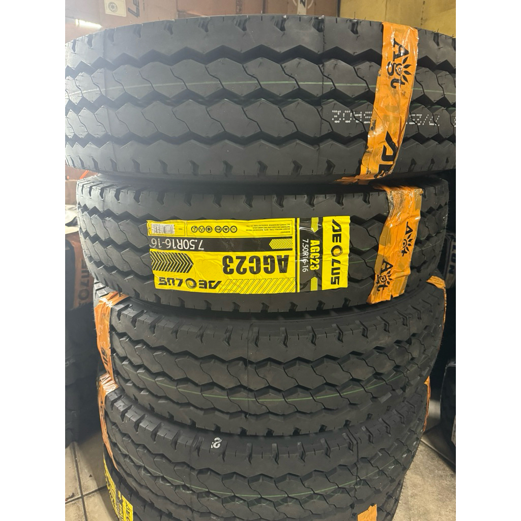 Ban truk 750 R16 Aeolus AGC23 Kawat Radial 7.50 R16 Set berikut Ban Dalam dan Flap 7.50R16 Aeolus AG