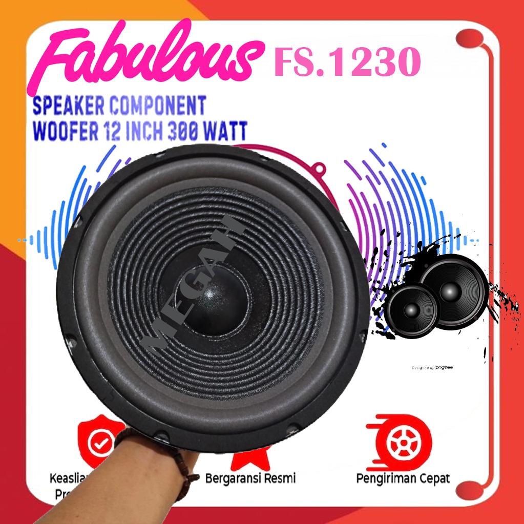 Subwoofer Speaker 12 Inch Fabulous FS-1230 Power 300 Watt 8 Ohm Woofer 12 Inch