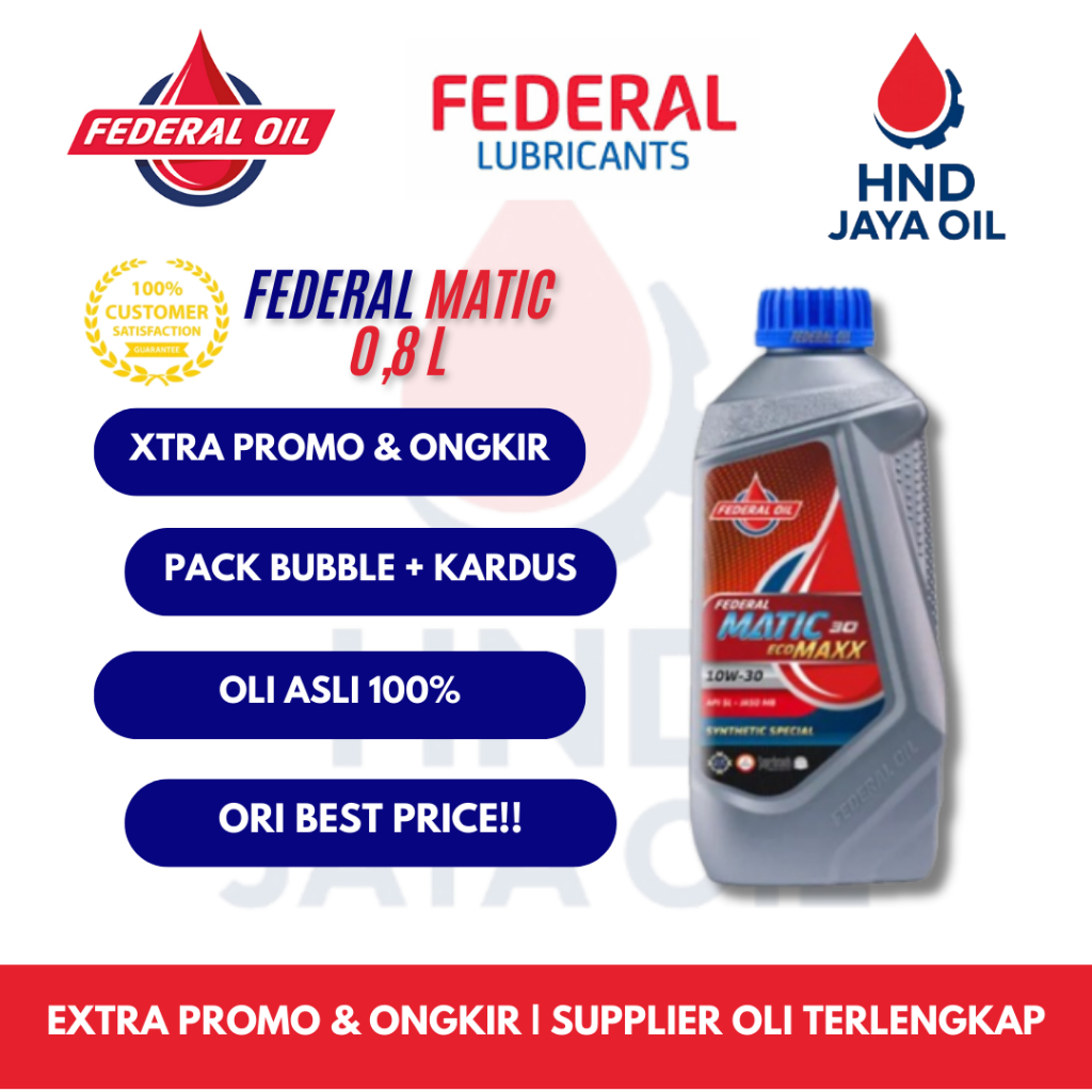 Oli Federal Matic 0,8L Oli Mesin Motor Federal Oil 800ml