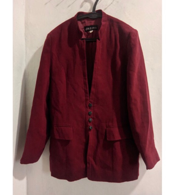 preloved jas kerja merah maroon