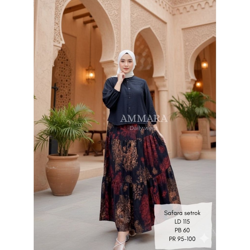 SETROK ABELLA//ONESET ROK RAYON PREMIUM // SETELAN ROK AMMARA