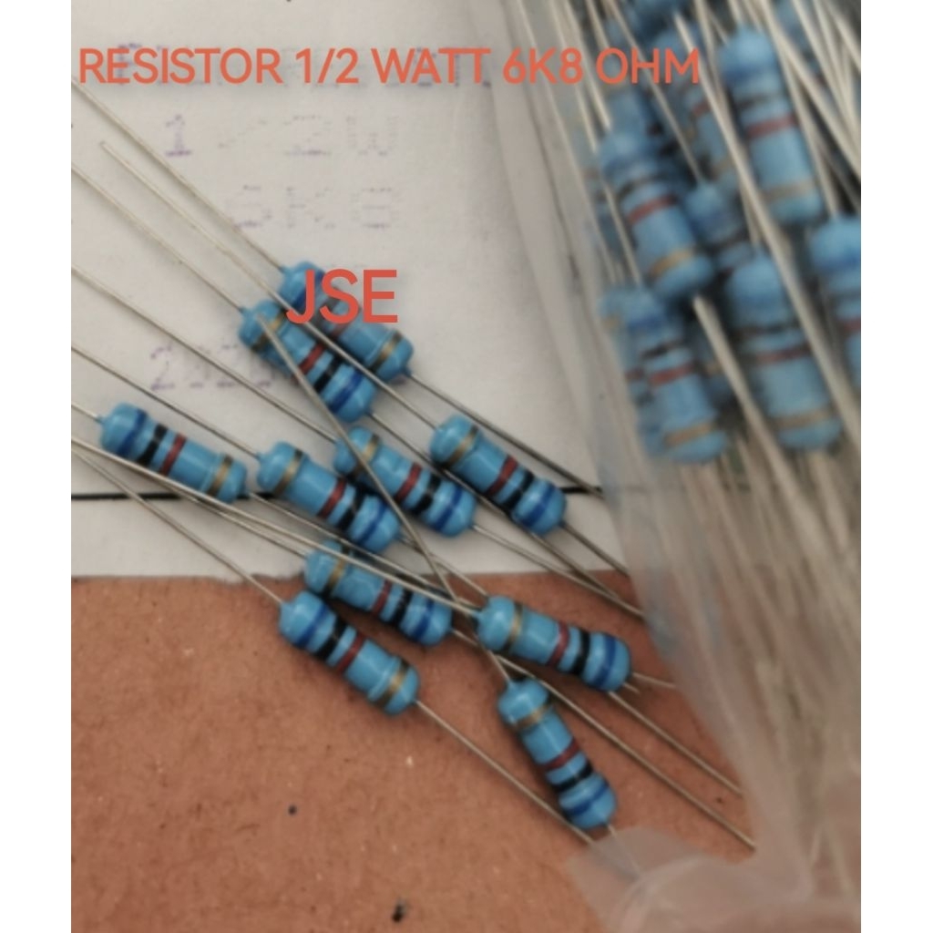 RESISTOR 1/2 WATT 6K8 OHM ISI 12 PCS
