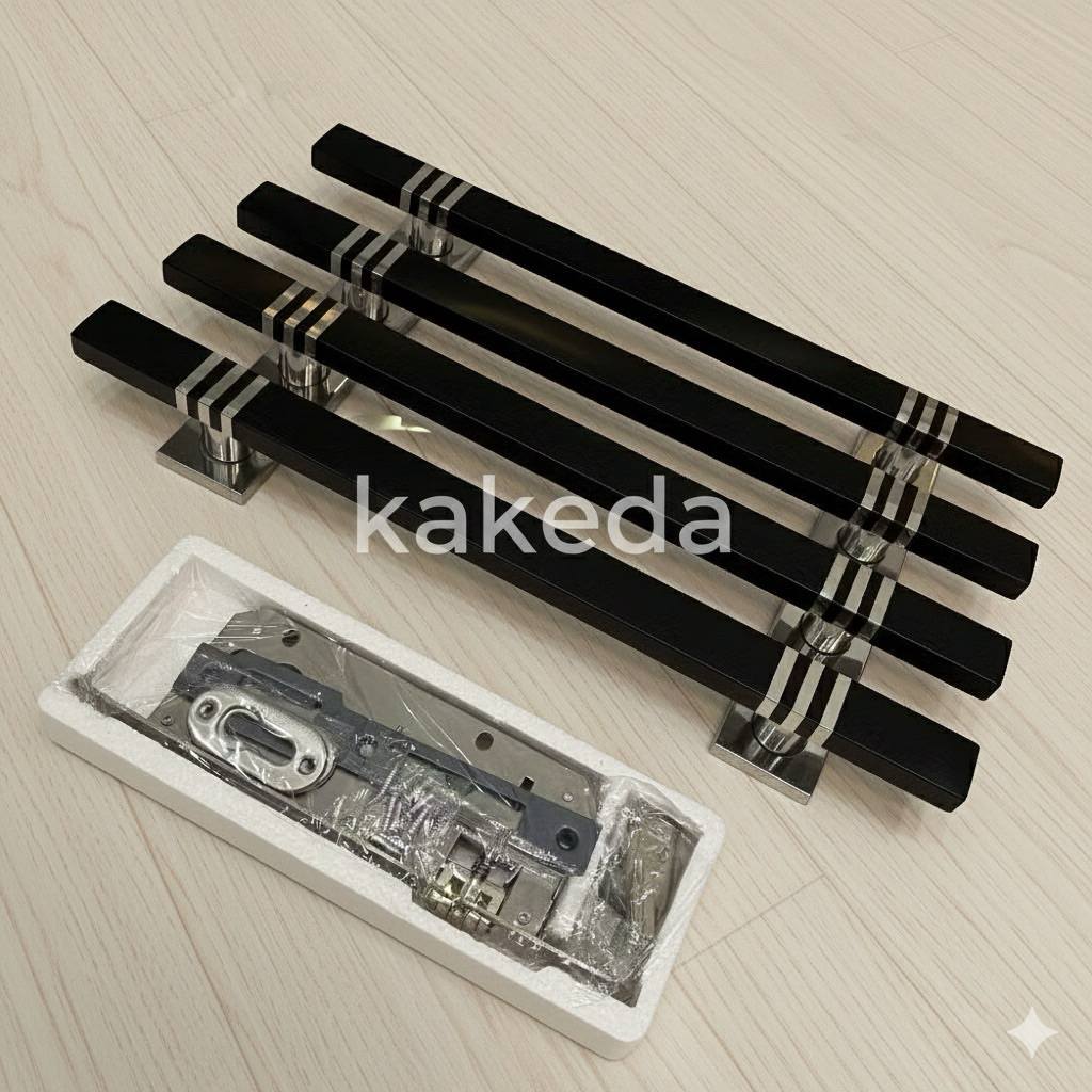 Oliver Syahdu Handle Pintu Minimalis 2 Pintu Paket Gagang Pintu Satu Set Untuk Pintu Kupu Tarung /