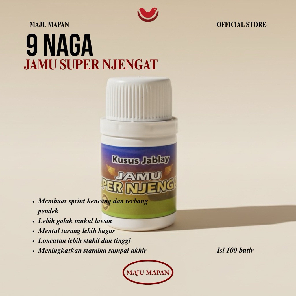 Jamu Super Njengat 9 Naga – Khusus Merpati Jablay  • Sprint Kencang, Mental Tarung Kuat & Stamina St