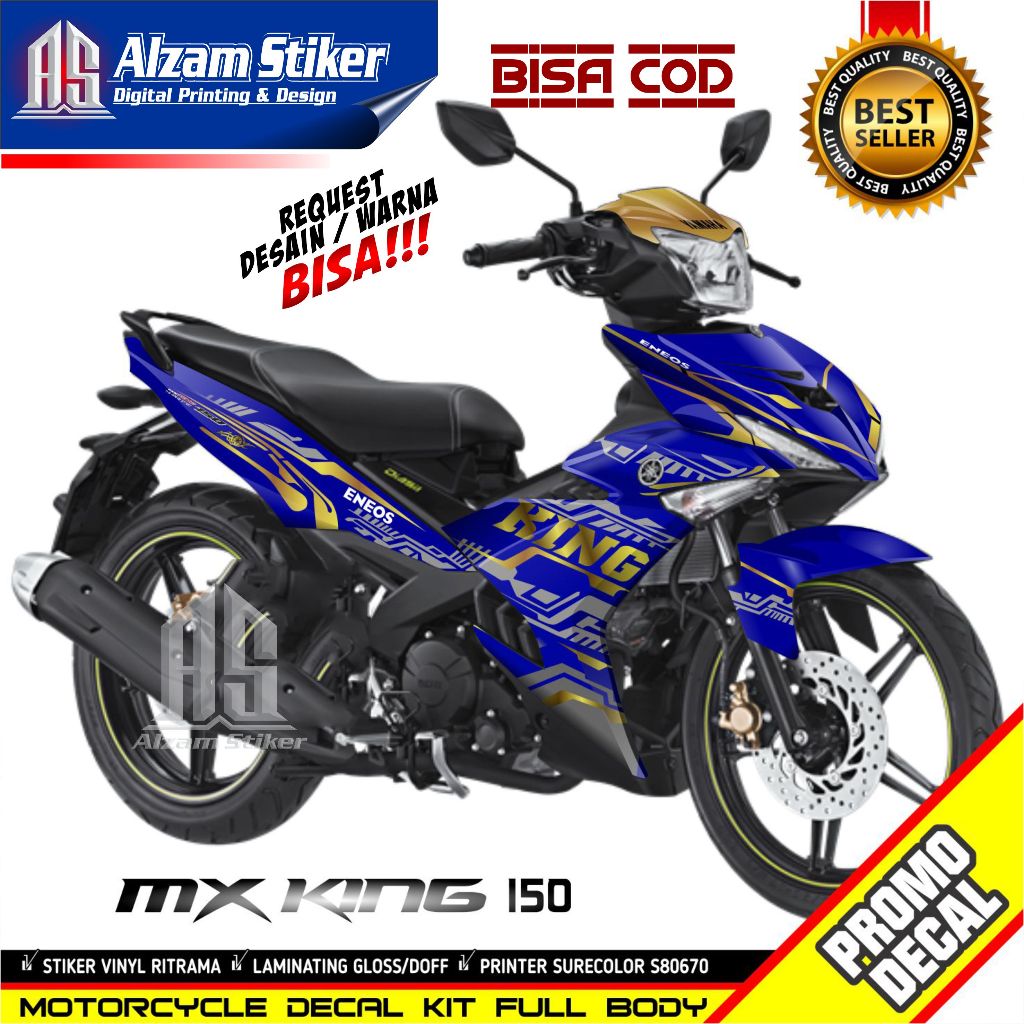 (Bisa COD) Decal STICKER YAMAHA MX KING 150 full body Stiker MX king 150 Striping MX King 150 full b