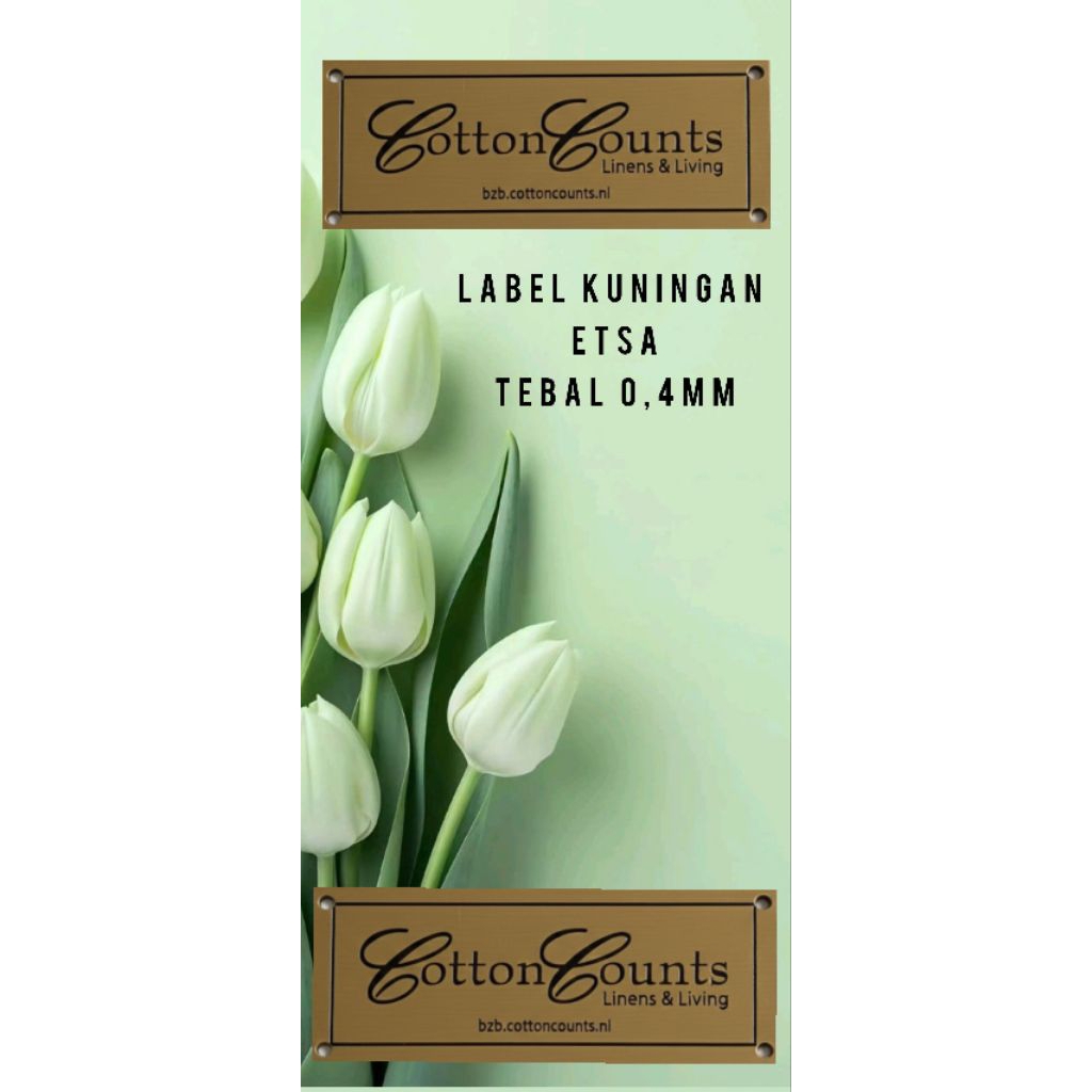 label kuningan tebal 0,4mm | custom