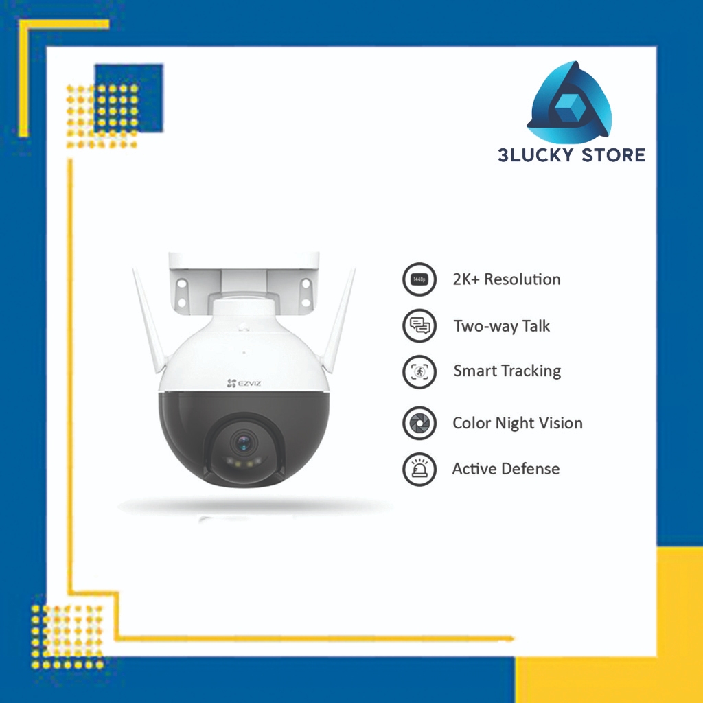 EZVIZ C8W 4MP 2K PTZ Color Night Wifi Camera Outdoor