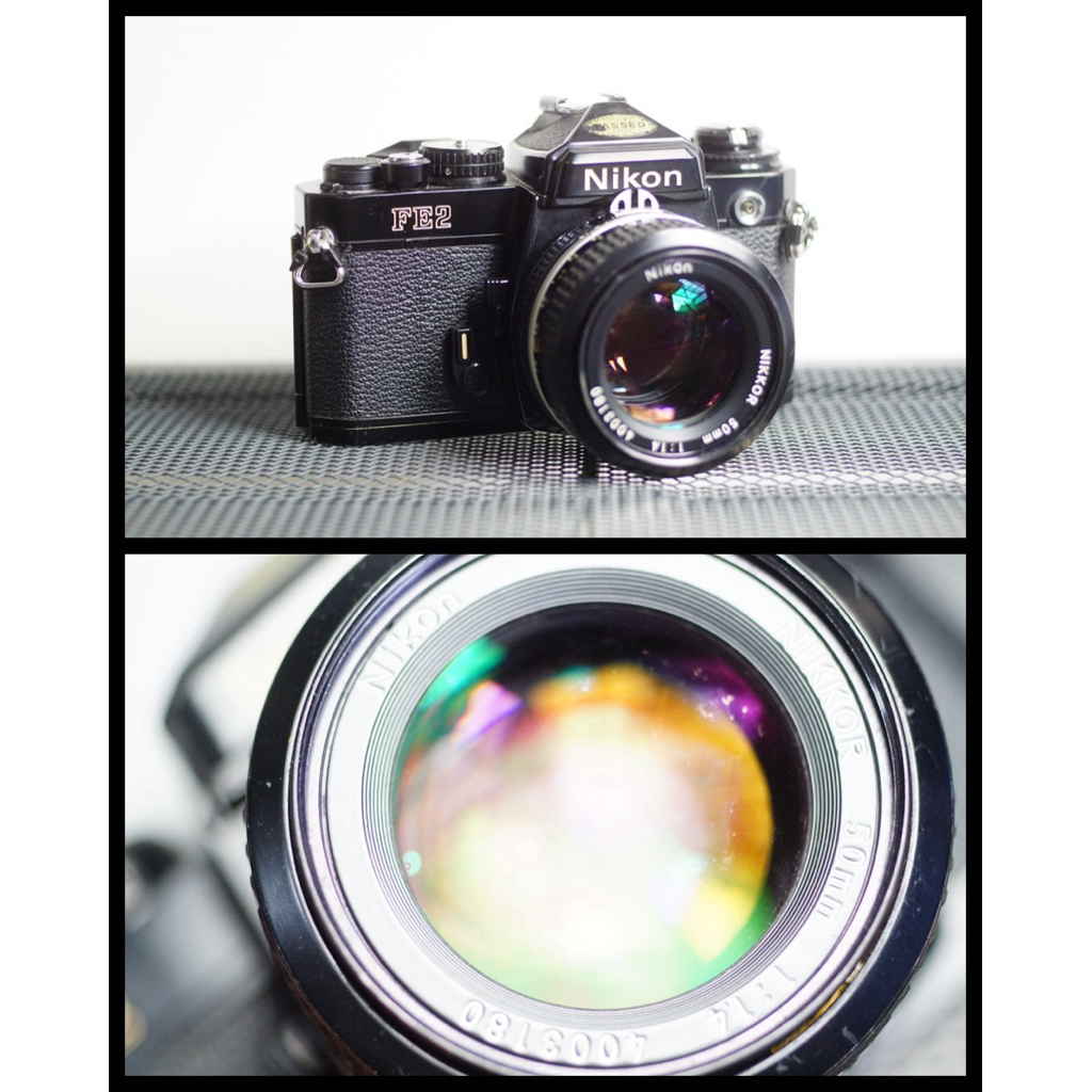 SLR Analog Nikon FE2 + 50mm F/1.4 Ai Lens