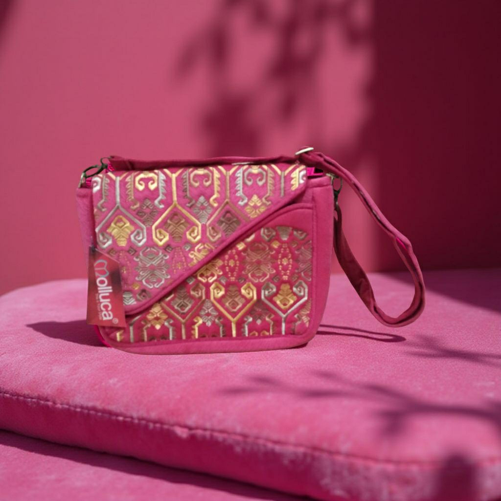 MOLLUCA - Tas Selempang Wanita Bahan Midili Bludru