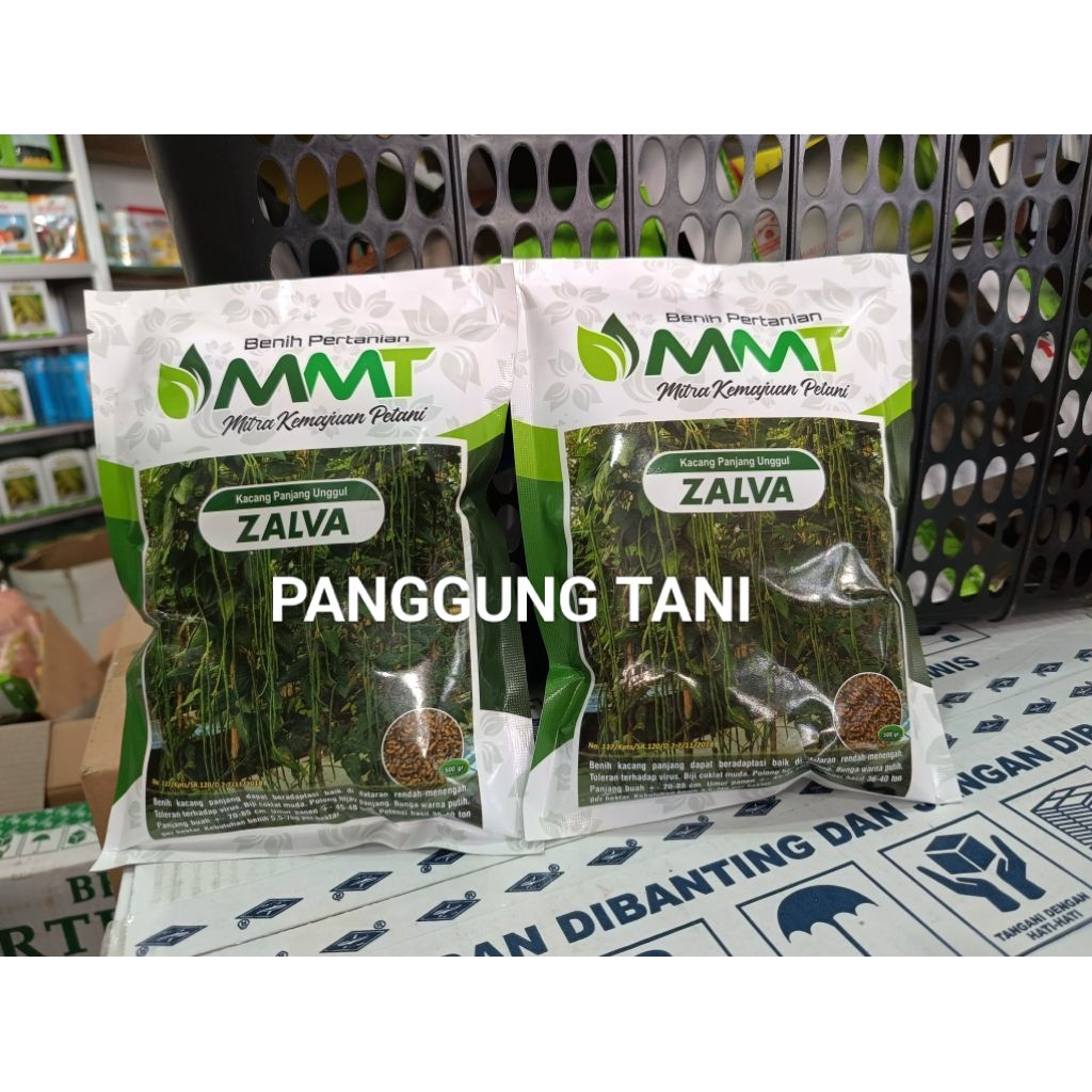 Benih Bibit Kacang Panjang Zalva isi 500 Gram Kadaluarsa 2026 Terbaru - Benih Mitra Merdeka Tani MMT