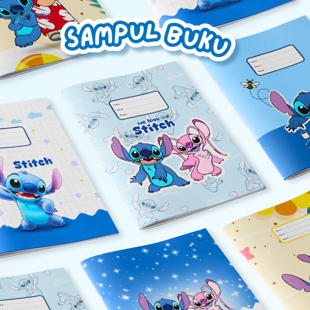 Sampul Buku Stitch Disney Sampul Buku Custom Lilo et Stitch Nama Sampul Buku Stitch Sampul Buku Biru