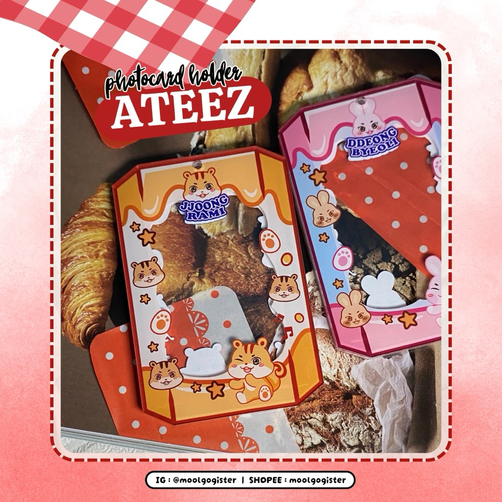 [ pre-order ] ateez hello aniteez photocard holder | cahol ateez | card holder ateez | ateez fankit