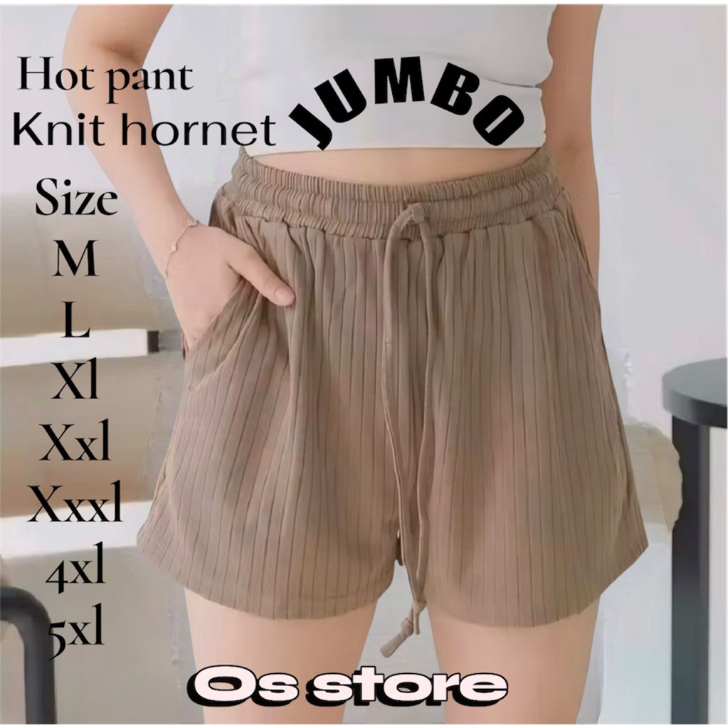 hot pant knit hornet jumbo celana pendek kulot knit hornet super jumbo shorpant knit hornet hotpant 