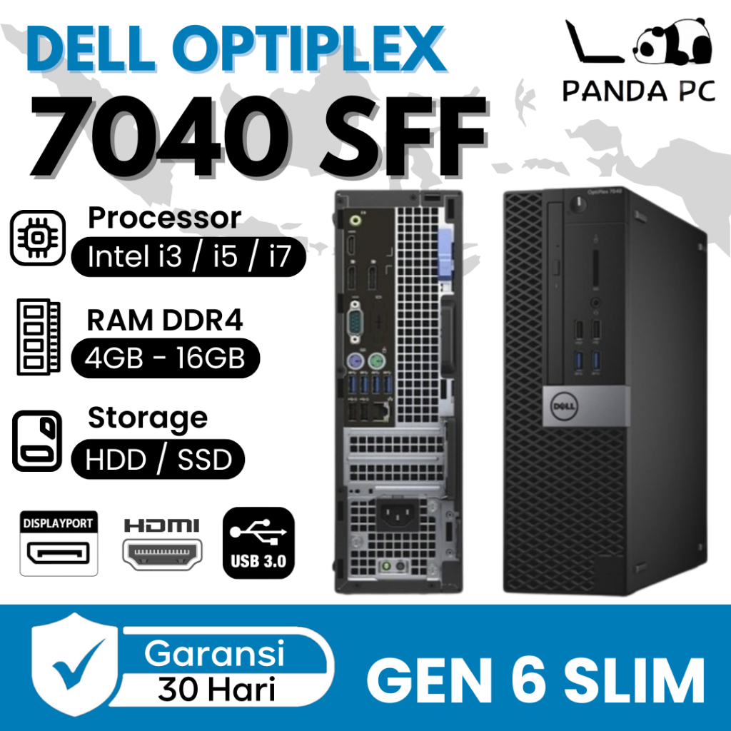 PC Dell Optiplex 3040 / 5040/ 7040 SFF i3 / i5 / i7 6th Gen PC Slim