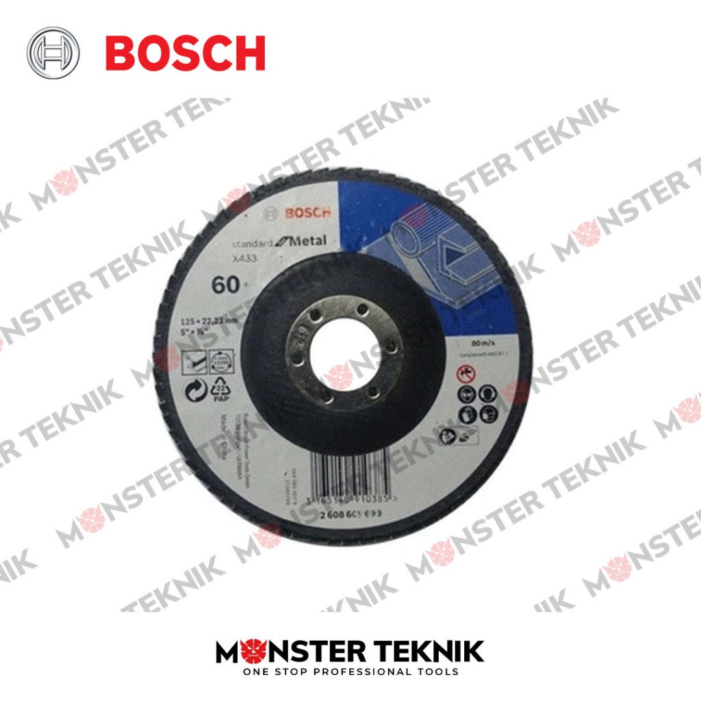 Bosch 4" Grit 40 Amplas Susun Flexible Flap Disc 2608603699