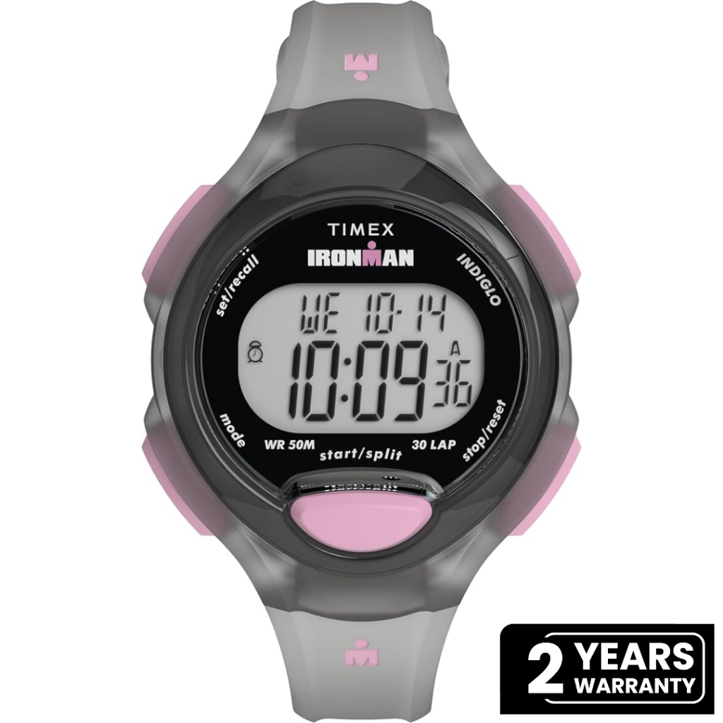 Jam Tangan Wanita Timex Ironman Essential Digital Dial Grey Rubber Strap TW5M65700NN Original