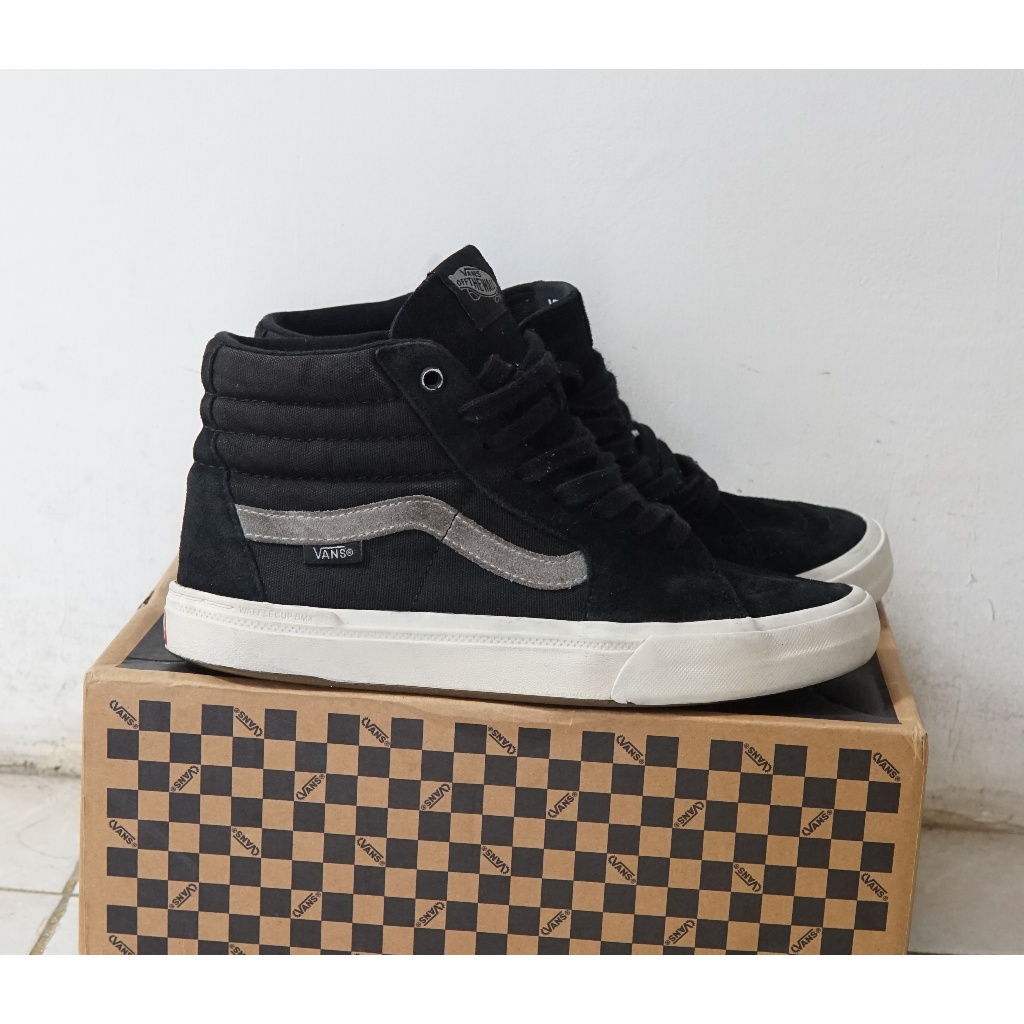 vans sk8hi pro bmx black white size 40