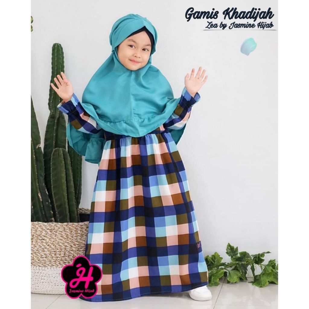Gamis Syari Set Anak Khadijah Zea by Jasmine Hijab (Tosca)