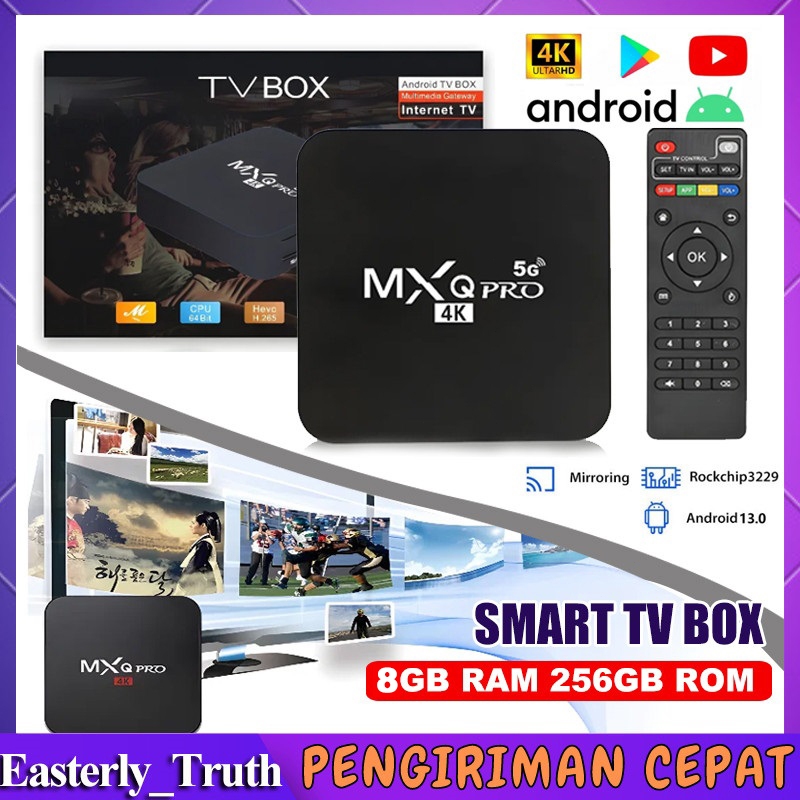 Android TV Box MXQ Pro Android 13.0os RAM 8GB ROM 256GB STB 4K Smart TV Box