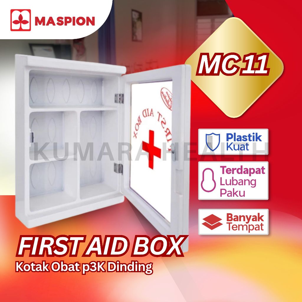 MASPION - Kotak Obat P3K MC11 / Kotak P3K Dinding Besar