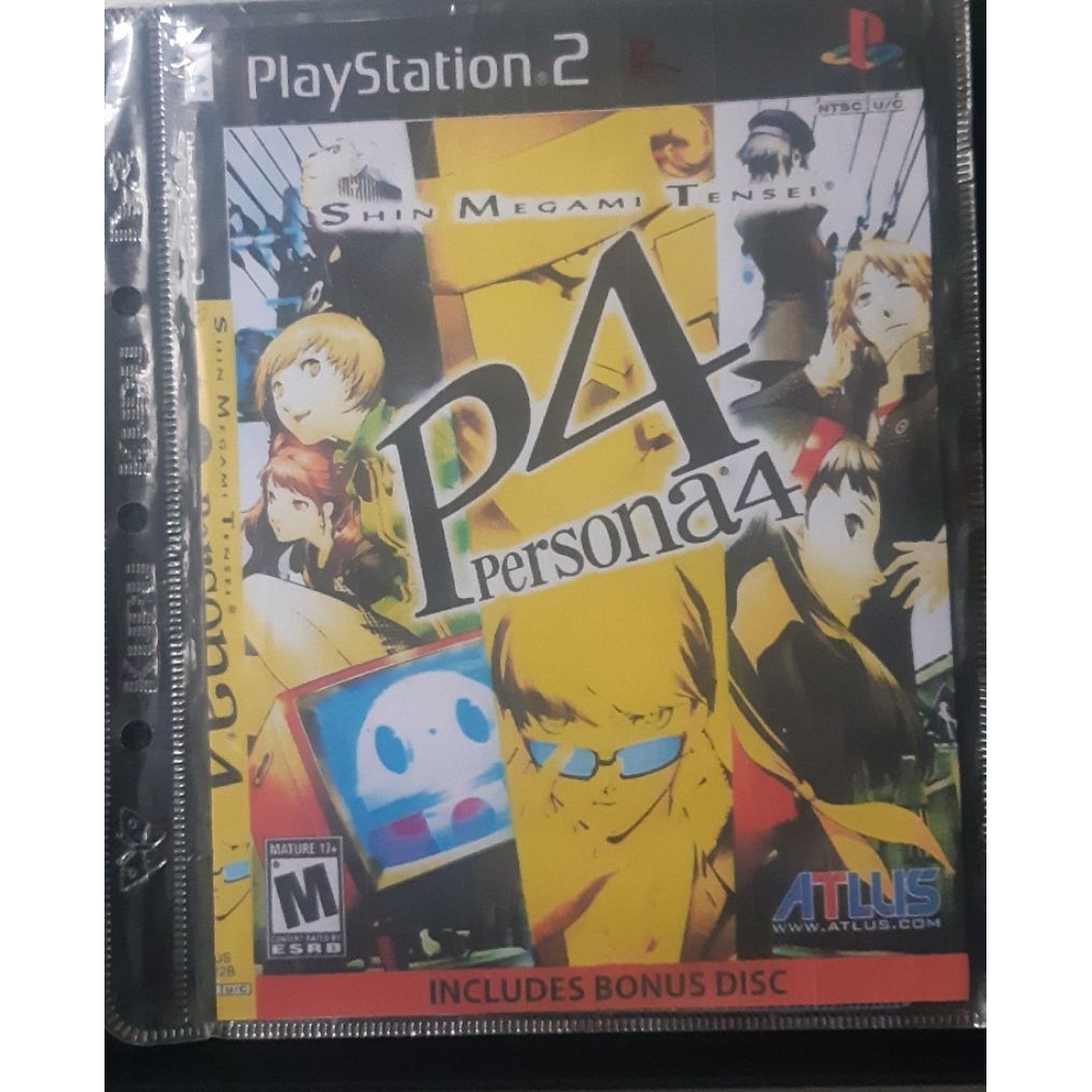 Kaset Playstation 2 PS2 Kopab Copy Pabrik Persona 4 Plastik Cover Bergambar