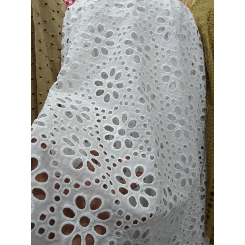 BESTSELLER Kain Katun Bordir putih / Bw premium