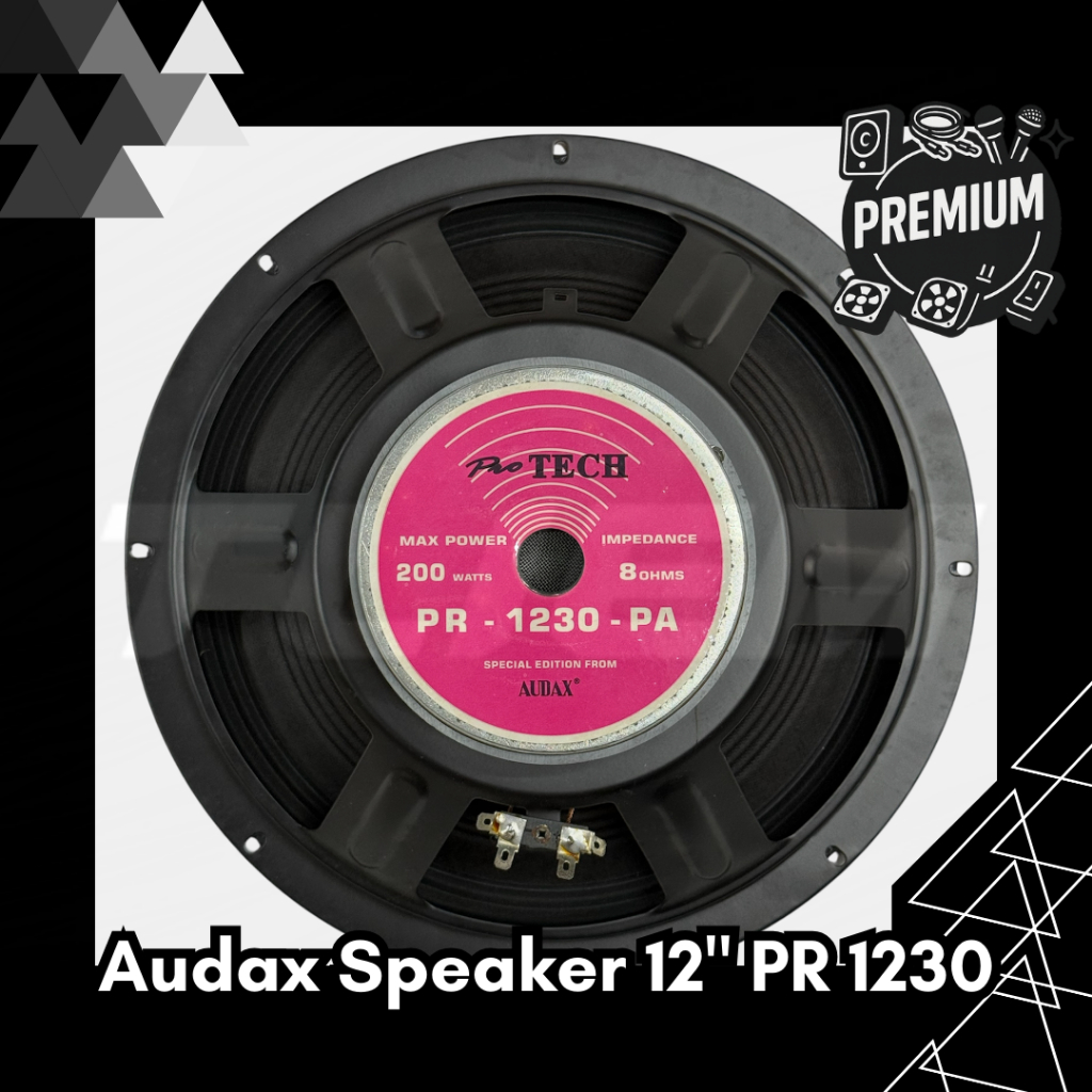 Audax Speaker 12" Protech 1230 Original Baru 200 Watt 8 Ohm Pro Tech Bass Woofer