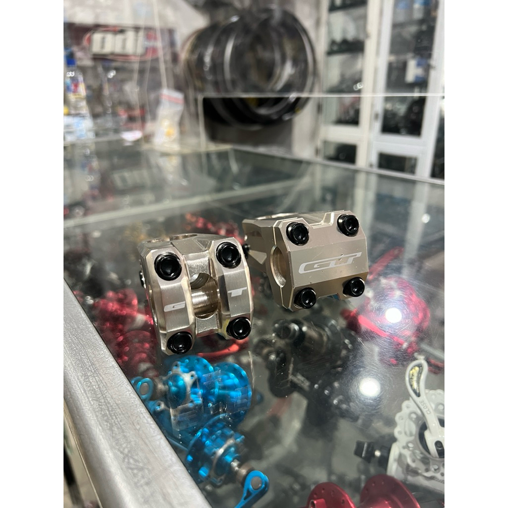 STEM GT BMX 22.2 28.6 CHROME BRONZE ANODIZED ALLOY CNC MTB SUNRISE