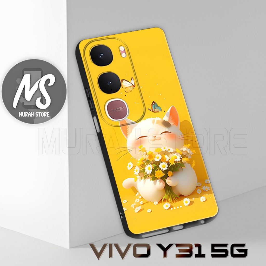 MS29/ Softcase Karet VIVO Y31 5G / Motif Kucing / Case VIVO Y31 5G / Silikon VIVO Y31 5G