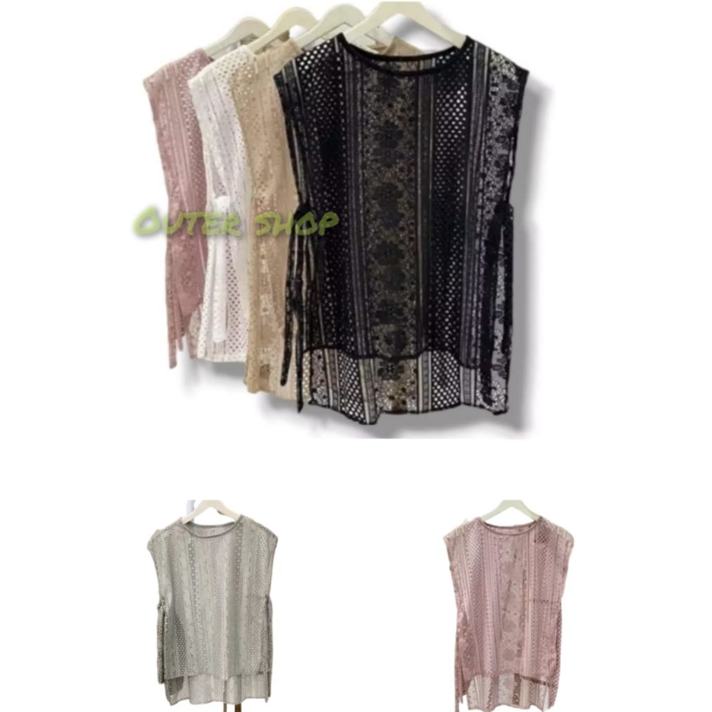 outer wanita vest brokat jumbo ld 130 Outer Brokat kondangan