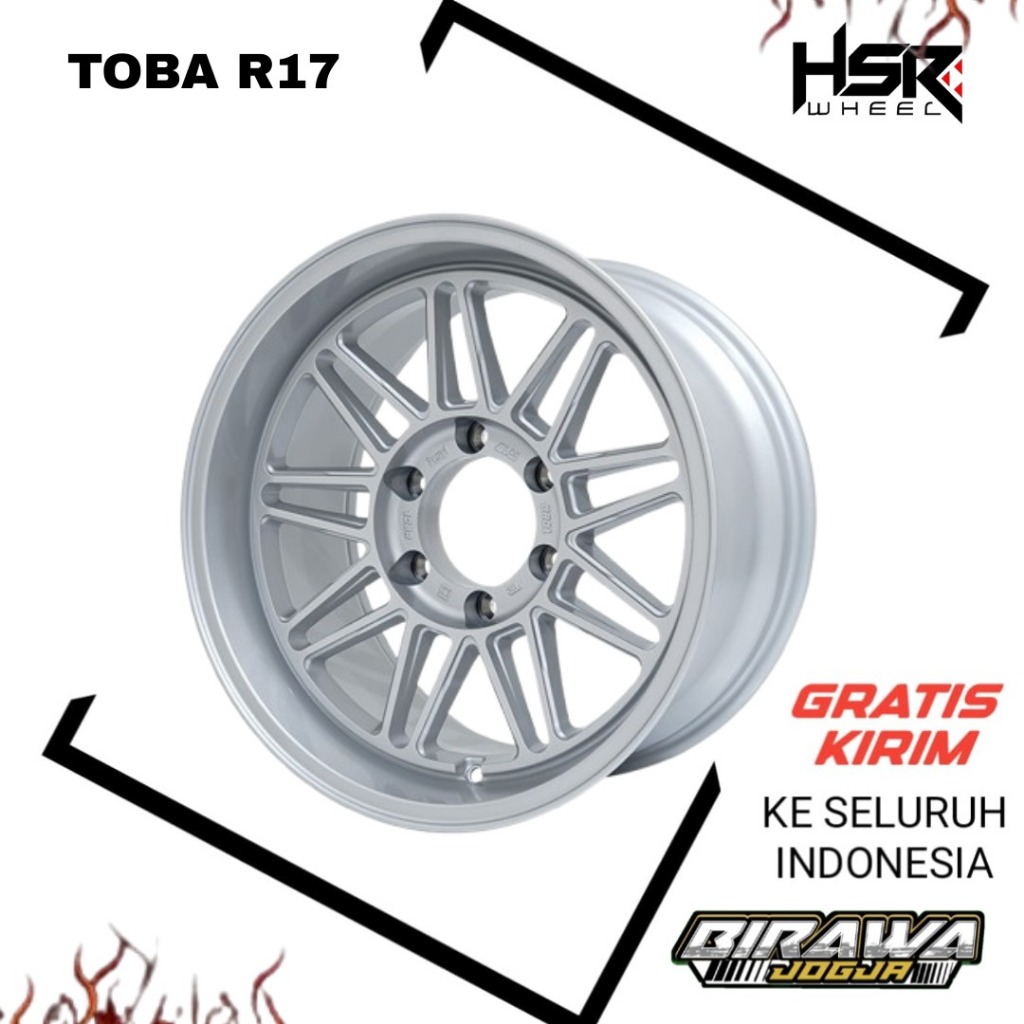 velk hilux triton strada ring 17 rata bodi velg mobil hsr toba r17 pcd 6x139 silver untuk navara