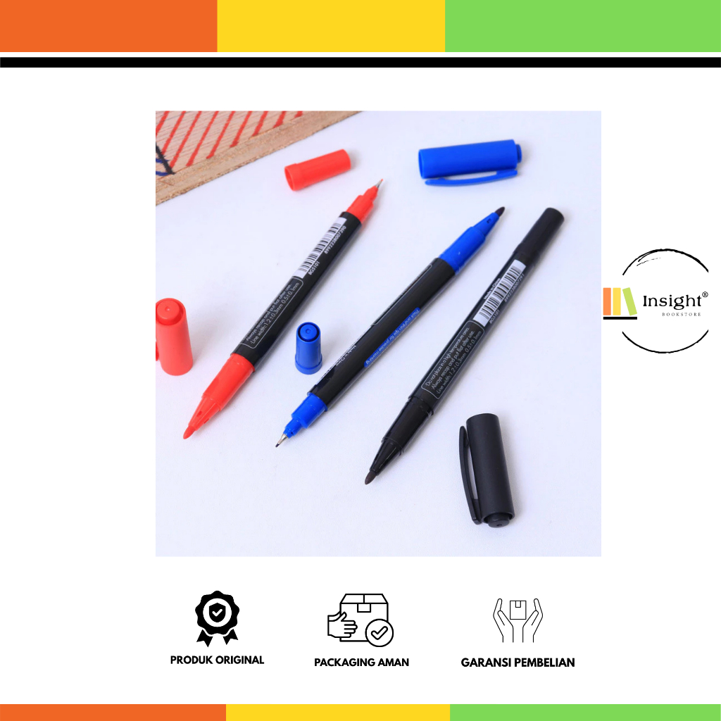 Permanent Waterproof Marker Pen For Office | Pen Double Head Permanent Marker Paint Line Pens for Dr